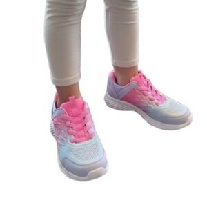 SKECHERS Swift Fit Sneakers, Girls Size 4, Pink Purple Colorways